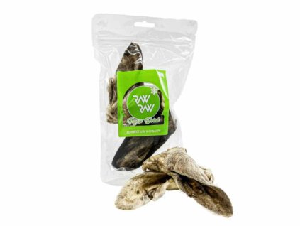 raw raw freeze dried zvykaci pamlsky jehneci usi s chlupy 2ks