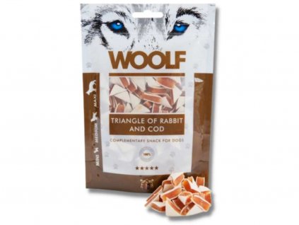 Woolf Triangle Rabbit and Cod 100g doghouse shop cz (1)