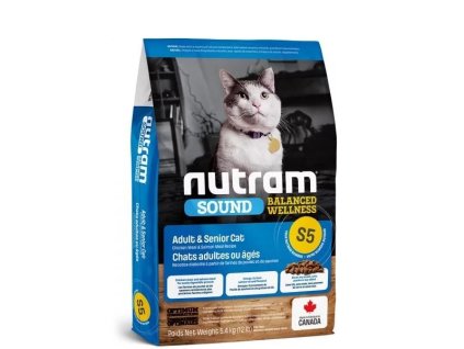 s5 nutram sound adult senior cat pro dospele starsi kocky 0