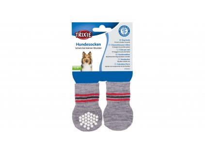TRIXIE protiskluzové ponožky pro psy 2ks šedé