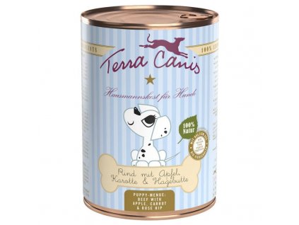 17823 terra canis puppy hovezi s jablkem mrkvi a sipkem 400g