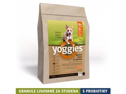 1 2 kg yoggies active kachna a zverina granule lisovane za studena s probiotiky