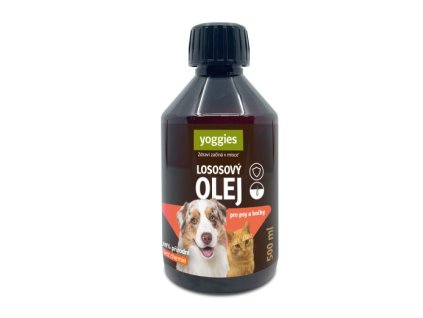 3648 yoggies lososovy olej pro psy a kocky 500 ml