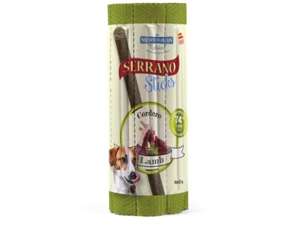 0026713 serrano dog sticks lamb tycinka 16 x 12 g