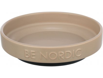 BE NORDIC keramická miska plytká, 0.3l / 16 cm, šedohnědá