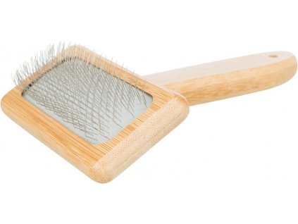 Trixie jemný kartáč z tenkých drátěné štětin a bambusu