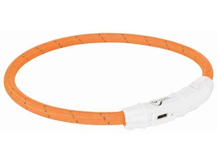 TRIXIE Svítící kroužek USB na krk, růžový M-L45cm ø 7 mm