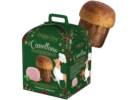 DoggyeBag Canettone Gastronomico Vánoční dezert s vařenou šunkou 125 g