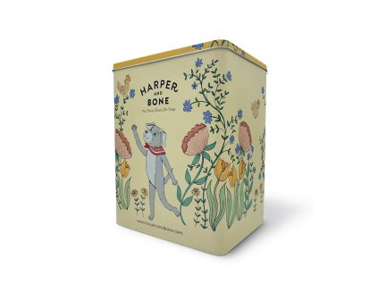 0033445 kovovy zasobnik krmiva harper bone zluty