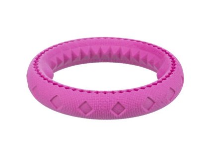TRIXIE Kroužek TPR, termoplastová guma, plovoucí ø 17 cm, barva růžová