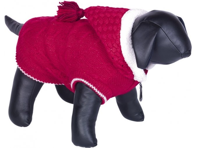 Nobby HILLA pletený teplý svetr pro psy červená (Velikost výrobku 48)