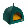 Recobed sametová kukaň pro psy a kočky 40 cm x 40 cm smaragdová