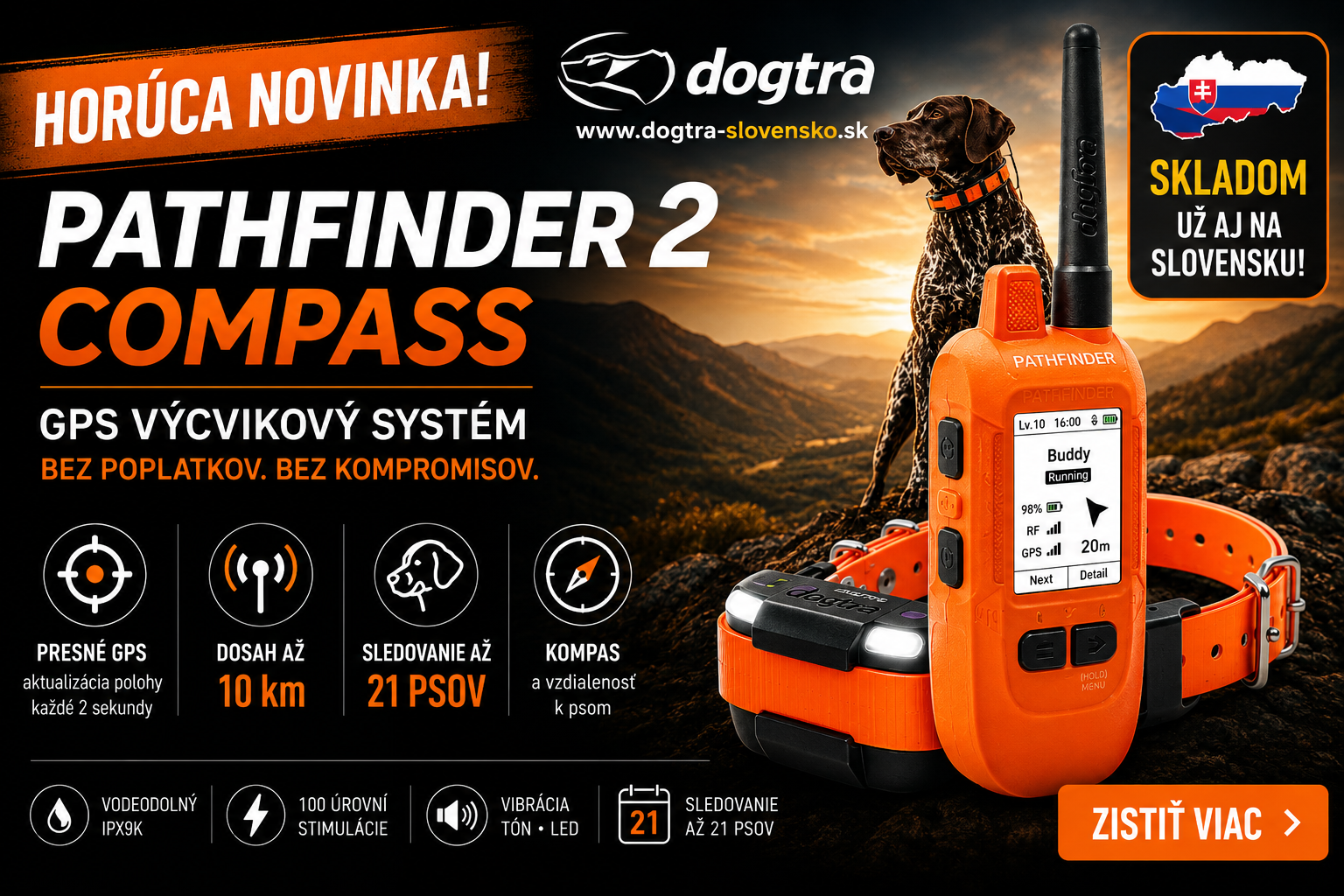 GPS pre psov Dogtra Pathfinder2 Compass