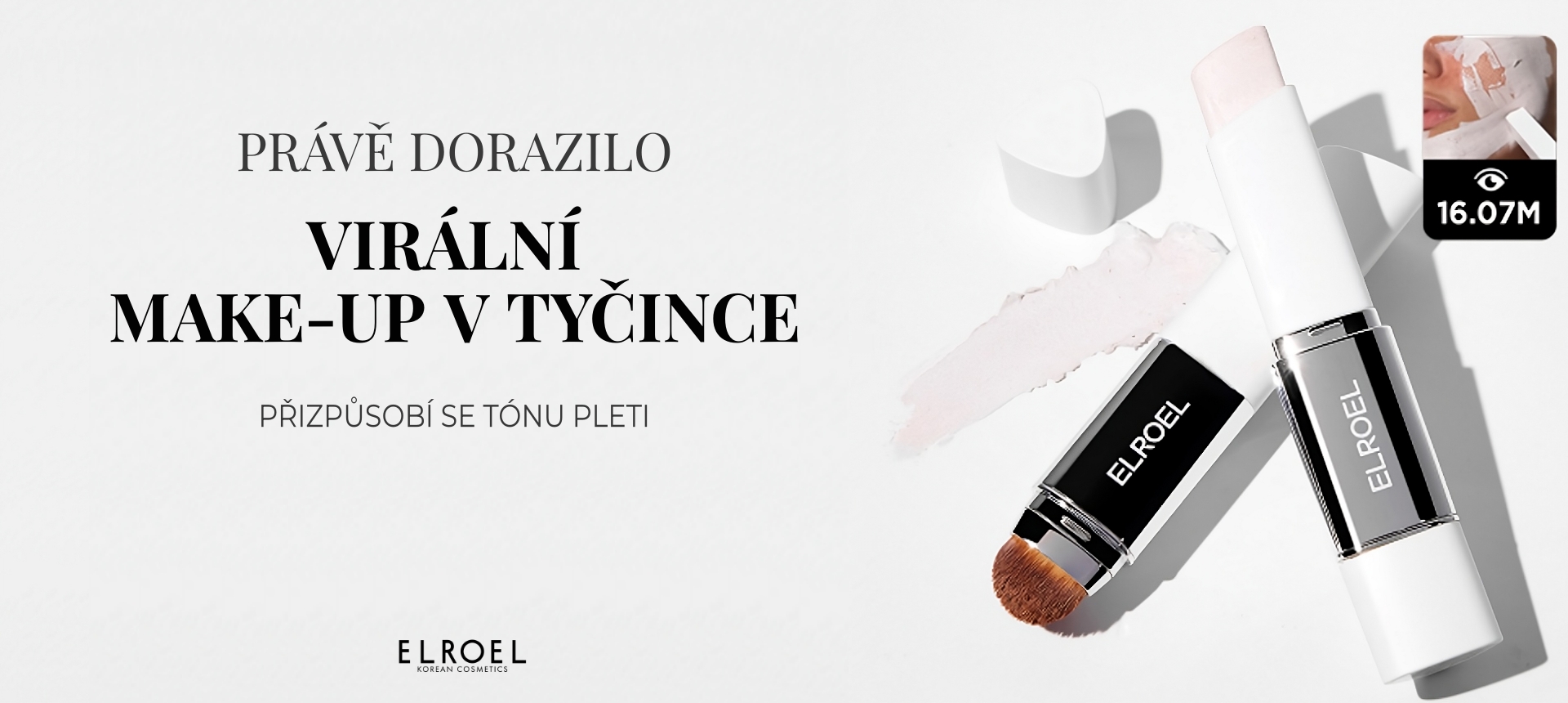 elroel cover cream stick make-up v tyčince tónovací makeup virální makeup