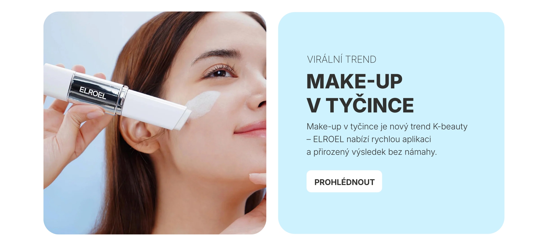 elroel cover cream stick make-up v tyčince tónovací makeup virální makeup