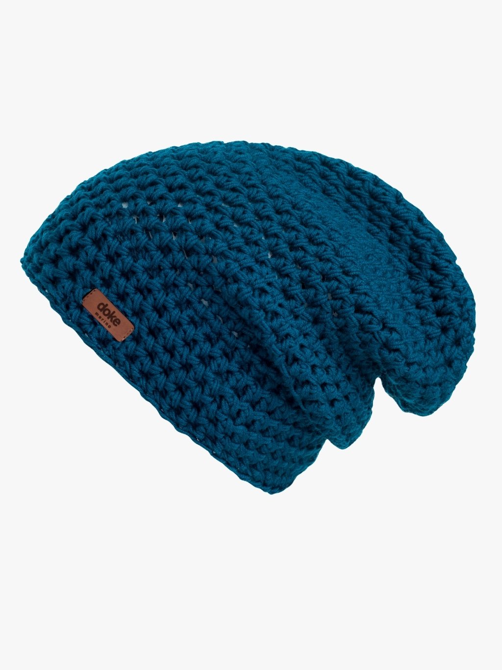 Merino háčkovaná čepice Petrol L