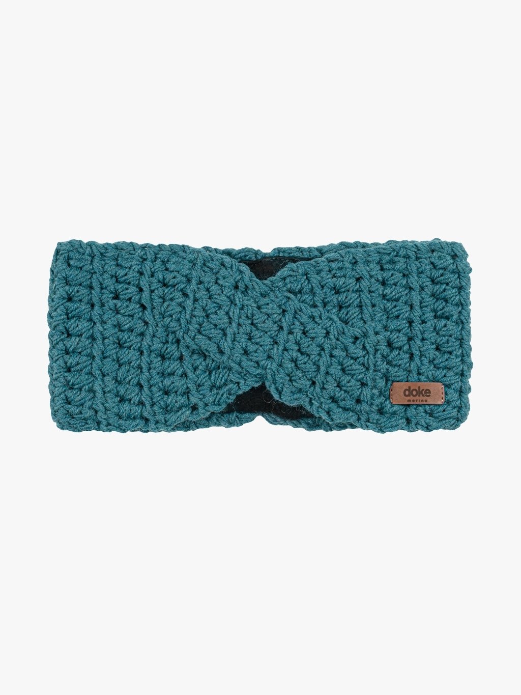 Merino háčkovaná čelenka sue aqua