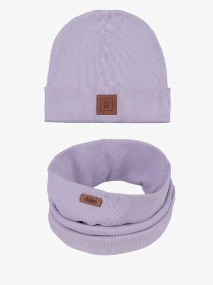 Set Bavlněná čepice a nákrčník organic ed orchid petal