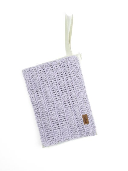 Háčkovaná taška na ruku Cat lavender