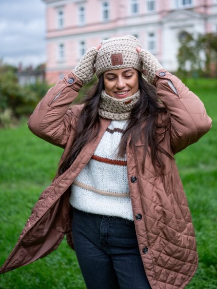 Háčkovaná čepice Brie sisal