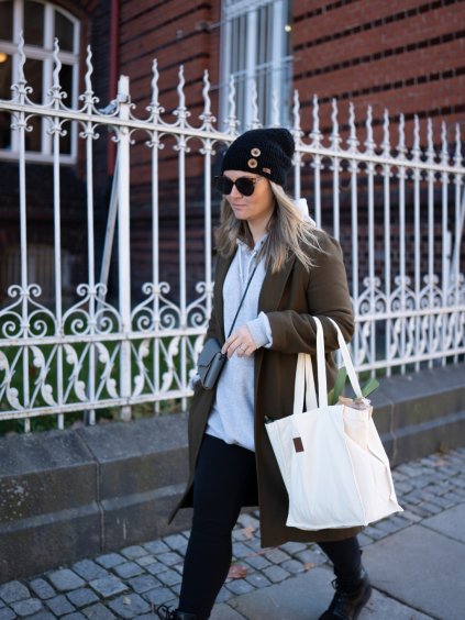 Pletená čepice b nature black