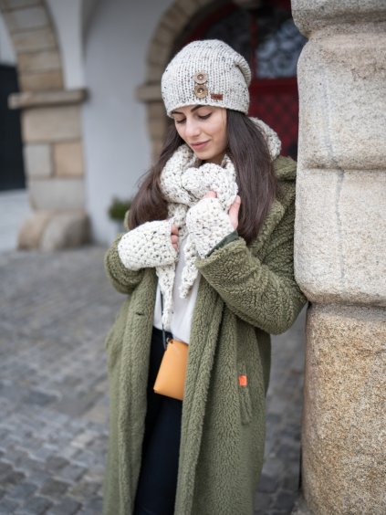 Pletená čepice b nature tweed