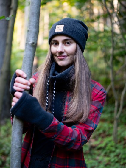 Čepice Luis fleece anthracite