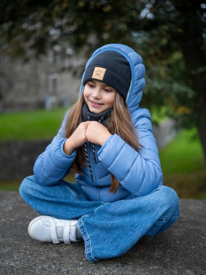 Dětská čepice Luis fleece Anthracite