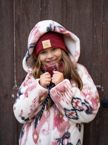 Dětská čepice Luis fleece bordo