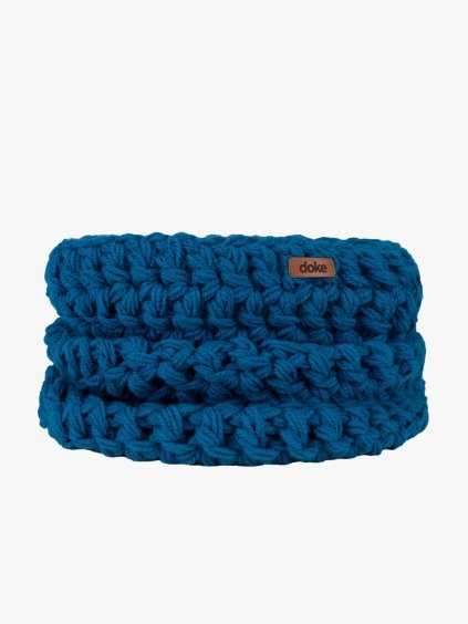 Háčkovaný nákrčník petrol pro muže