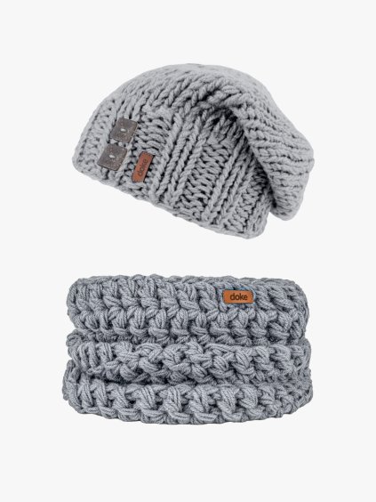 Set pletená čepice B light