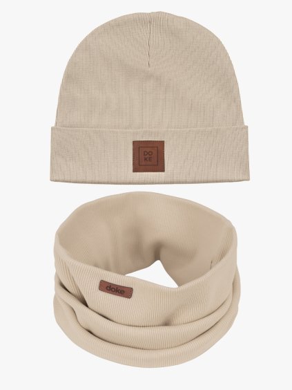 Set Bavlněná čepice a nákrčník organic ed trench coat