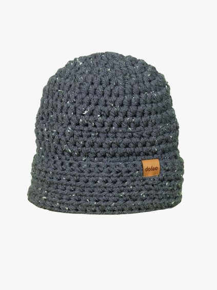 Háčkovaná čepice Fred denim tweed