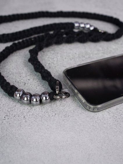popruh na telefon NIKL black