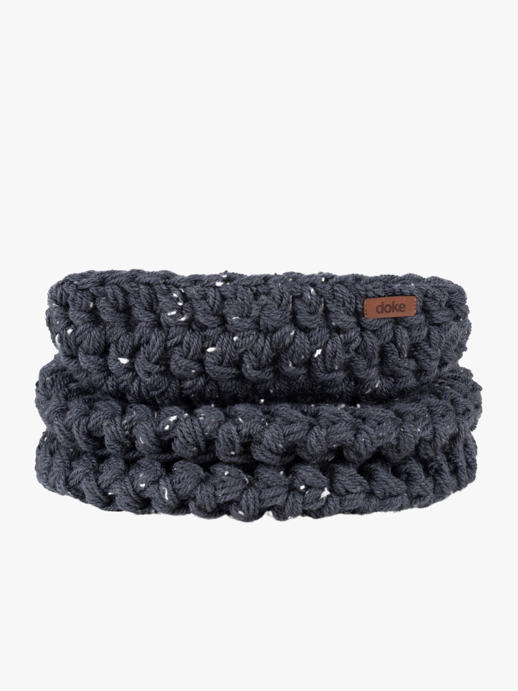 Levně Háčkovaný nákrčník Denim tweed
