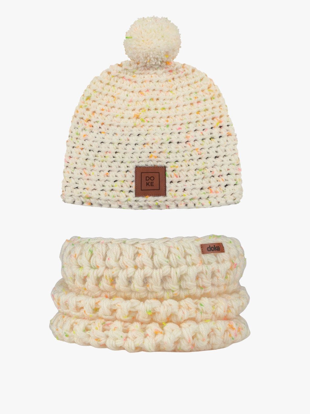 Levně Set háčkovaný kulich Neon tweed