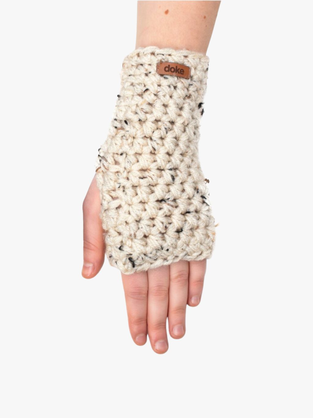 Levně Háčkované návleky tweed