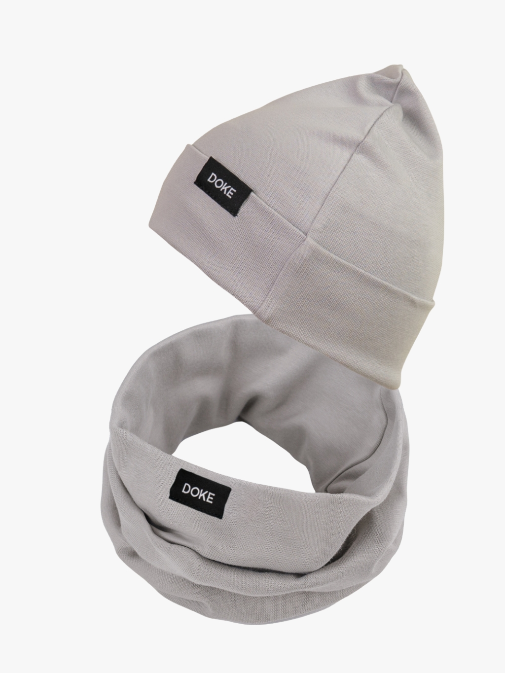 Doke Set čepice a nákrčník organic silver