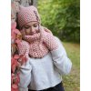 Set háčkovaná čepice a šál b nature peach
