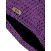 Merino háčkovaná čelenka viola