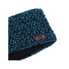 Merino háčkovaná čelenka Mix aqua L