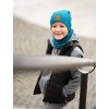 Dětská čepice + nákrčník organic ED Crystal teal3