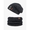 Set pletená čepice a nákrčník b anthracite