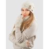 936 2 set pletena cepice a hackovany sal b nature tweed