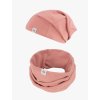 Set čepice a nákrčník organic old rose