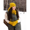 Háčkovaná čepice b nature gold (Velikost Univerzální)