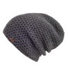 Merino háčkovaná čepice antracit