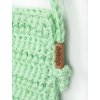 Háčkovaná kapsa na telefon green