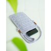 Háčkovaná kapsa na telefon lavender
