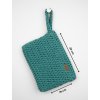 Háčkovaná taška na ruku Jersey smaragd